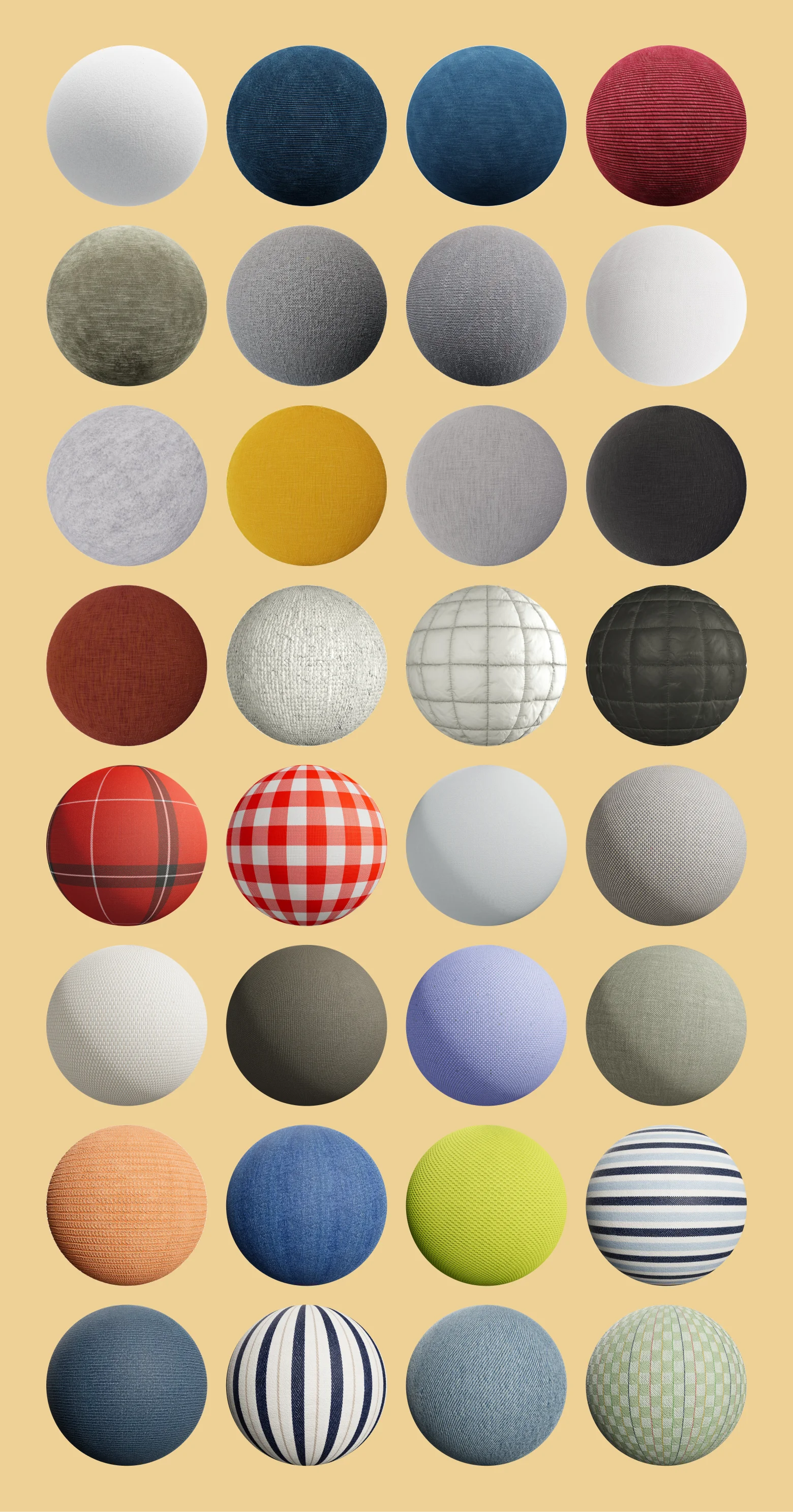 3D Game Asset Store - Fabric Leather Tufted Seamless PBR Texture