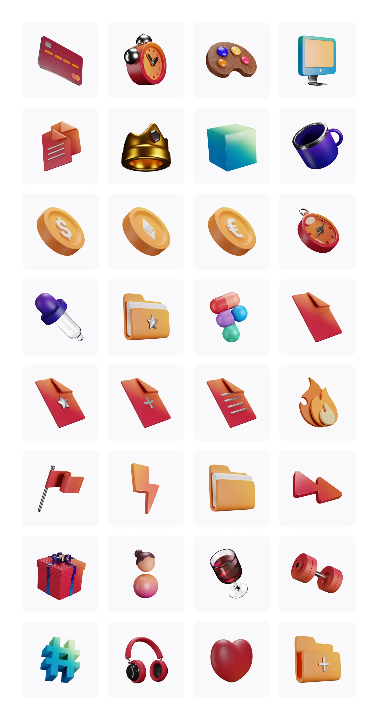 cool 3d icons