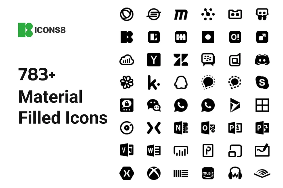 Explore 700+ Bold and Vibrant Filled Material Icons