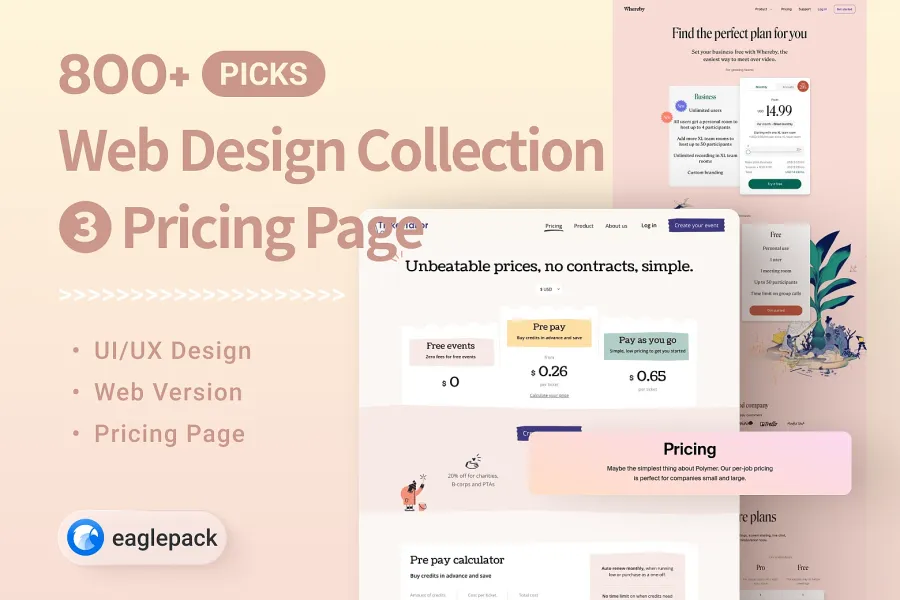 【Web Design Inspiration Picks】800+ Examples of "Pricing Page" Design References (SaaS / Business Software)