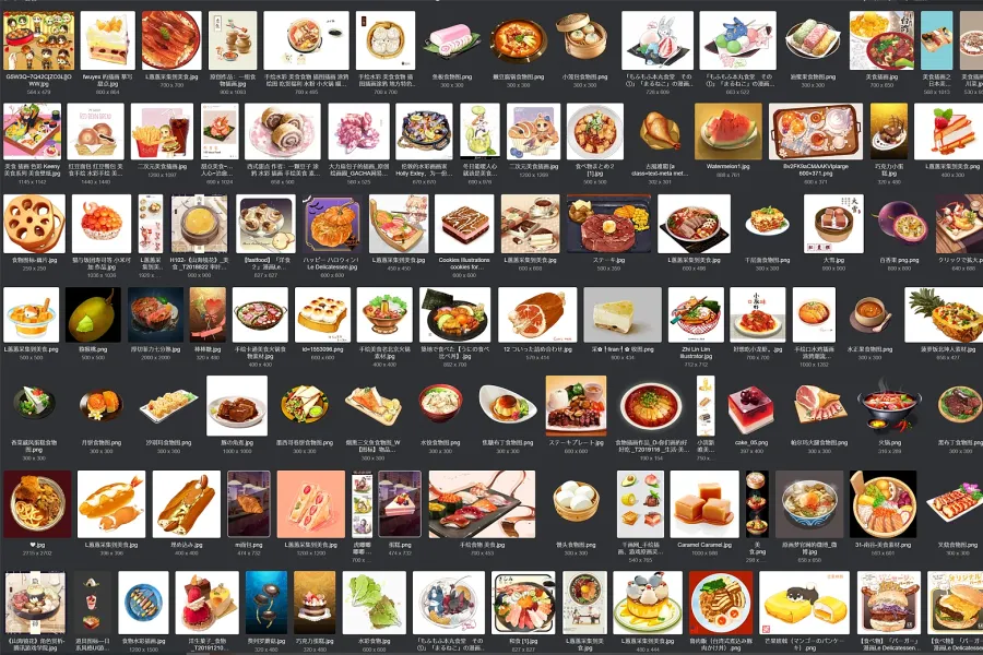 200+ 食物插画参考素材