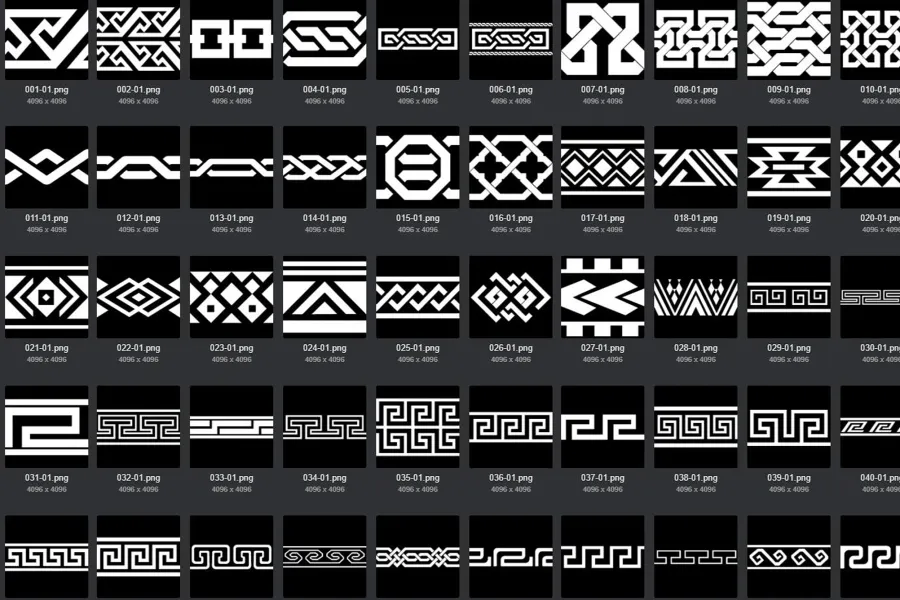 300 張边框图案 4K PNG 素材