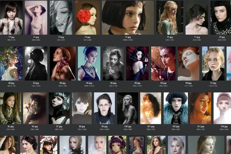 1400+ 明星艺人靓女脸绘画参考