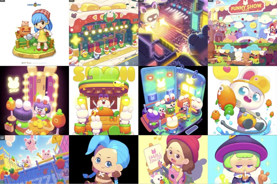 微质感插画天花板韩国插画师nezzbe作品欣赏