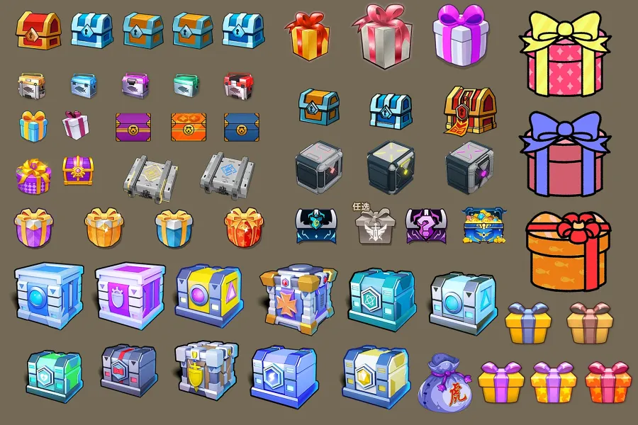 600+ 游戏礼盒宝箱素材