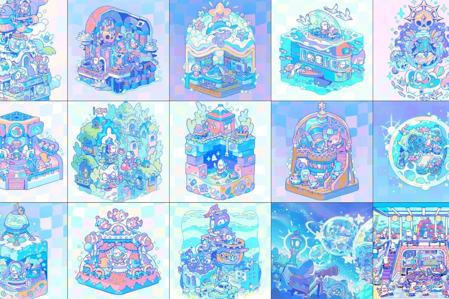 插画审美灵感 | 巴西插画师Requinoesis的鲨鱼历险记