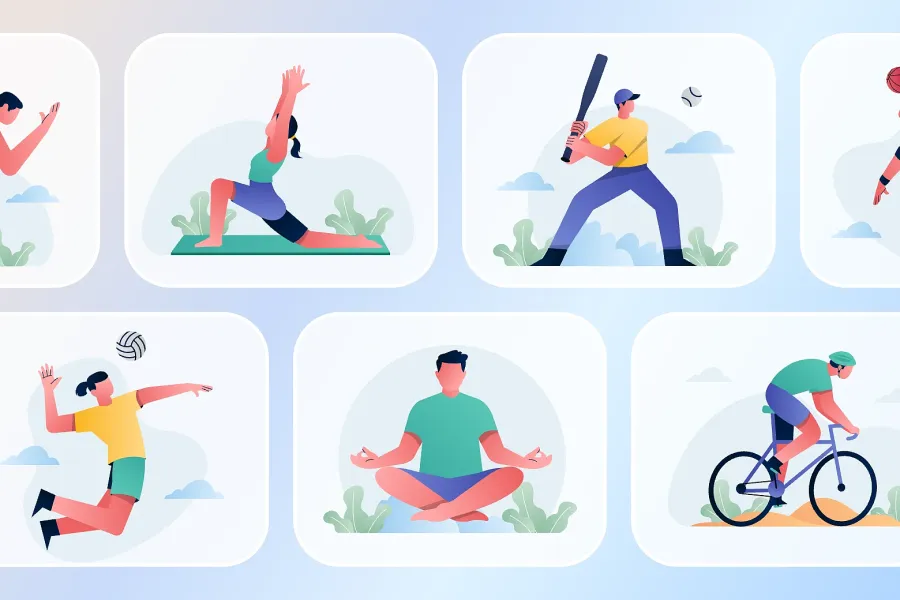 8款运动场景插画