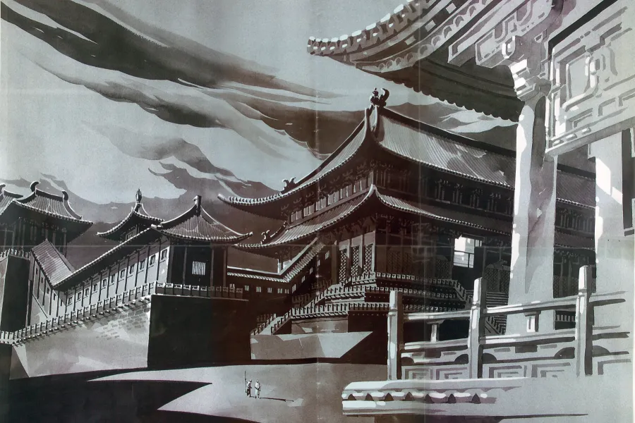 《花木兰》人物场景线稿概念设定集