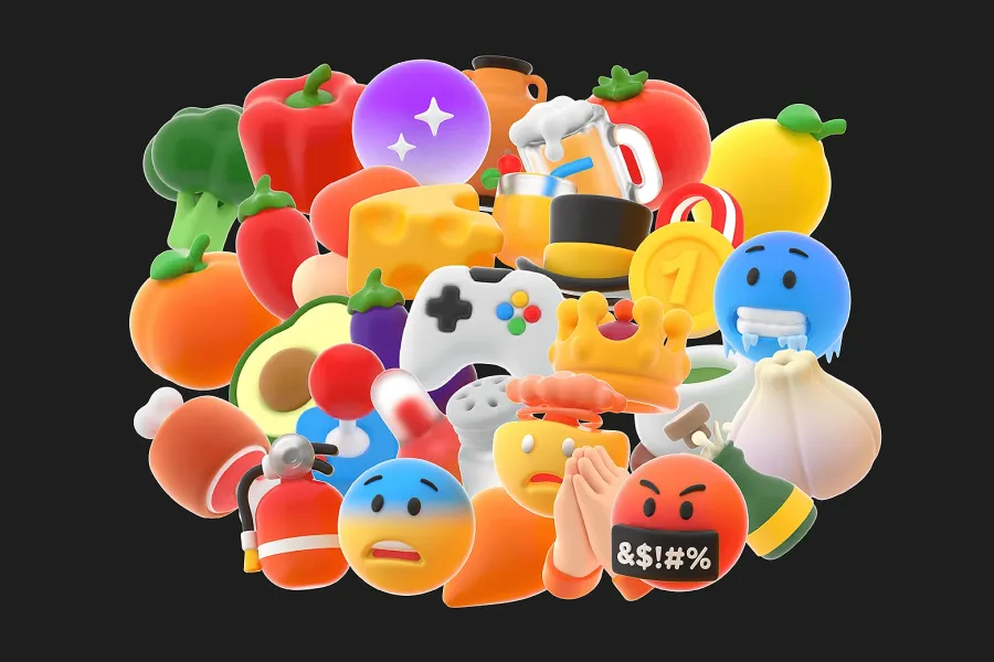 520 款 3D Emoji 免抠素材