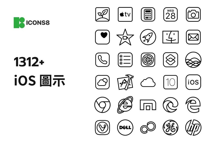 任選超過 1000 款 iOS Icon,免費更新你的應用程式設計!