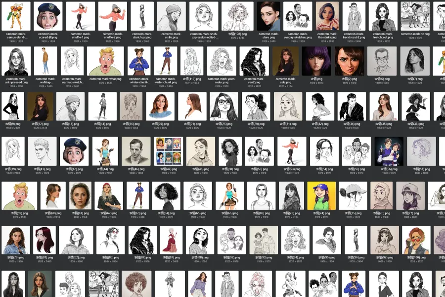 2400+ 人体 pose 表情收集