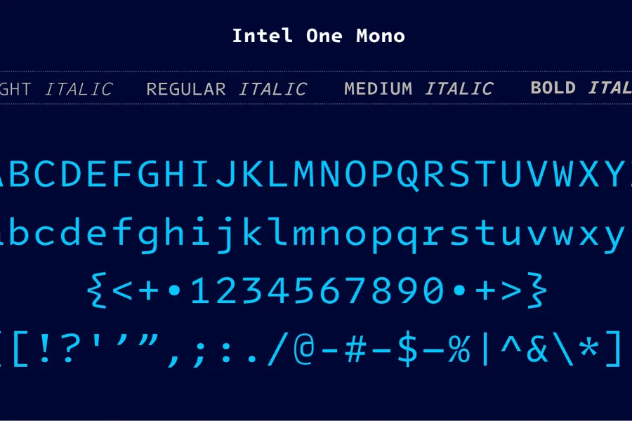 Intel One Mono 字体
