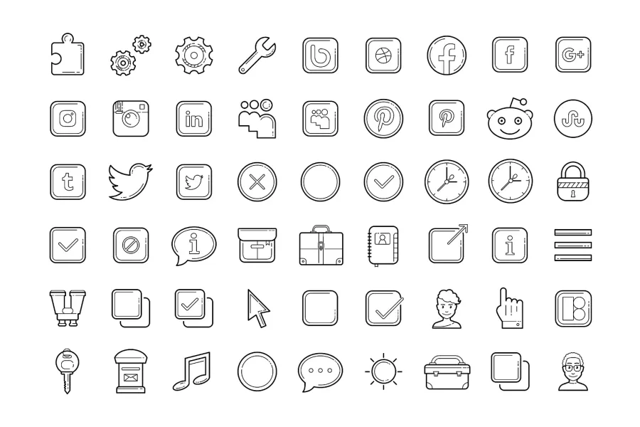 手绘图标大集合！541+ 质感免费图标等你探索！