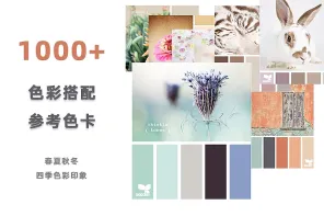 1800+ 配色參考实物拍摄搭配色卡