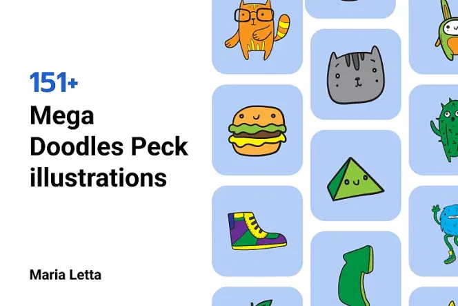 Spice Up Designs with Mega Doodles Vector Illustration