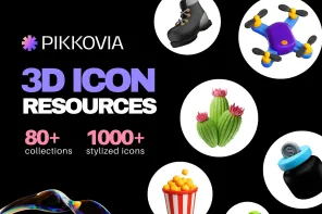 Pikkovia - Stylized 3D Icons