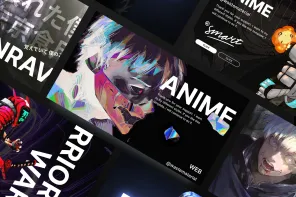5 Free Anime Web Poster Design Temp