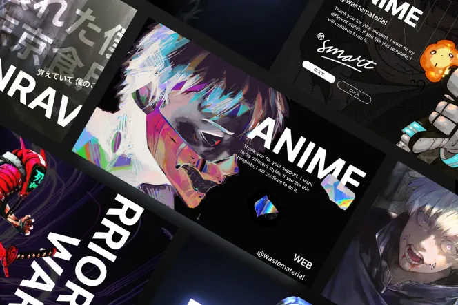 Free Anime Banner templates to customize