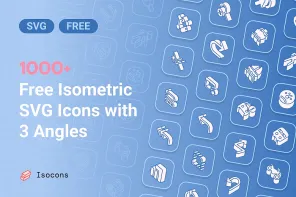 1000+ Free SVG Isometric Icons with 3 Angles