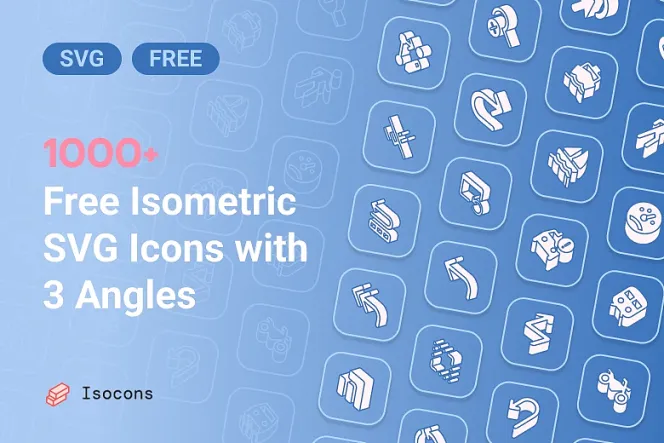 1,000+ Free Commercial Isometric SVG Icons for UI/UX Design