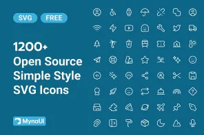 1,200+ MynaUI Dual-Style Free & Open-Source SVG Icons