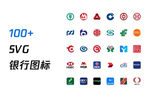 100+ svg可编辑银行图标
