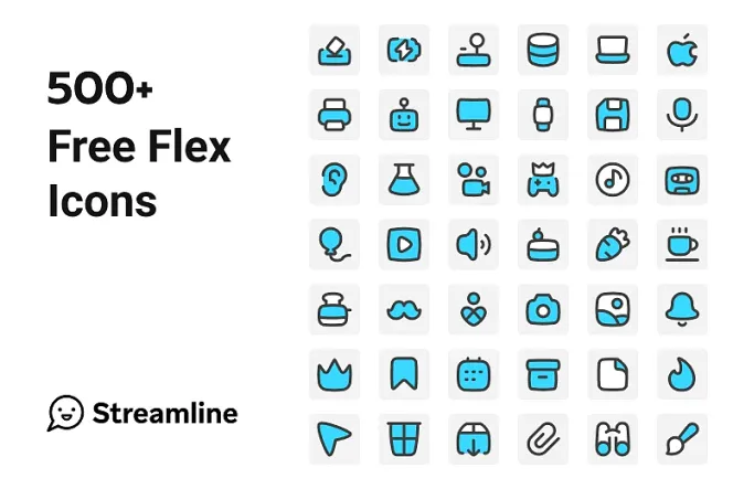 A Fresh New Look for Your Design with 500+ Flex Icons!