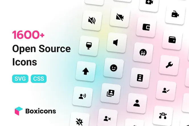 Get Inspired by 1600+ High-Quality Open Source Boxicons