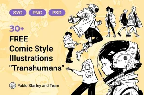 科技感与超现实结合！30 张 transhumans 免费开源插图