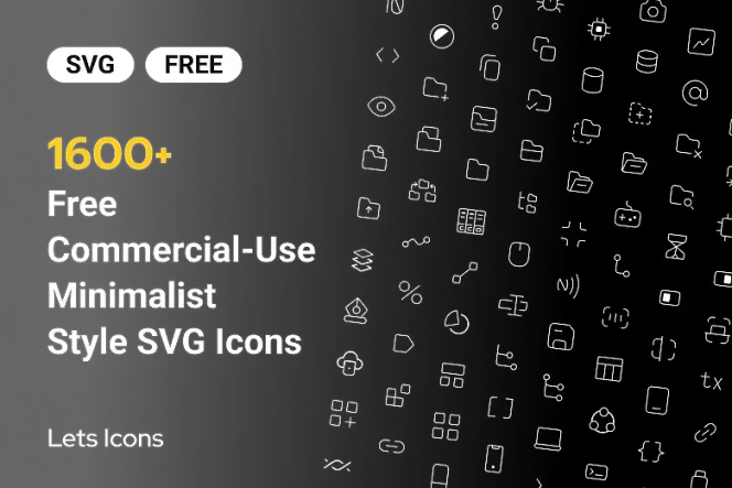 Supercharge Designs with Lets Icons: Free Icons For Minimal Look