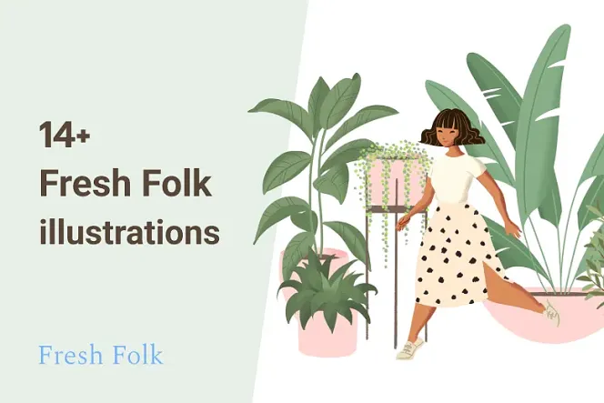 Fresh Folk Illustration Collection: Free for Personal & Commercial Use!