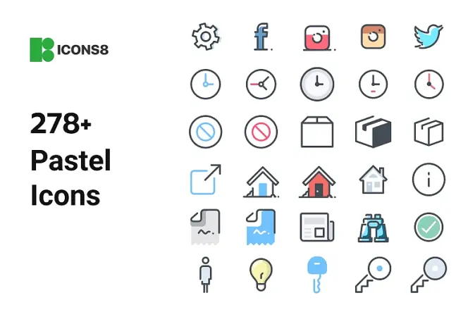 Soft and Serene: 200+ Pastel Icons for a Tranquil Design