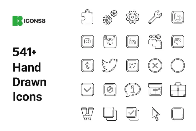 Free 500+ Hand-Drawn Icons: The Ultimate Brand Booster