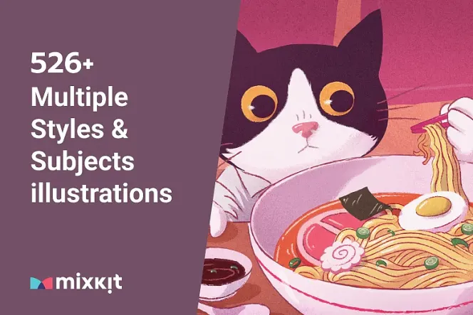 Get Creative with Mixkit: 500+ Free Stock Illustration