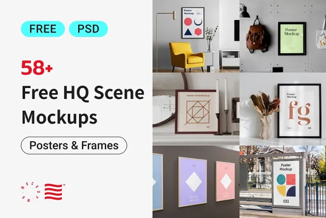 Free Poster & Frame Mockup for Eye-Catching Designs