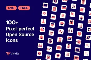 100+ Pixel-perfect Open Source Vivid.js SVG Icons