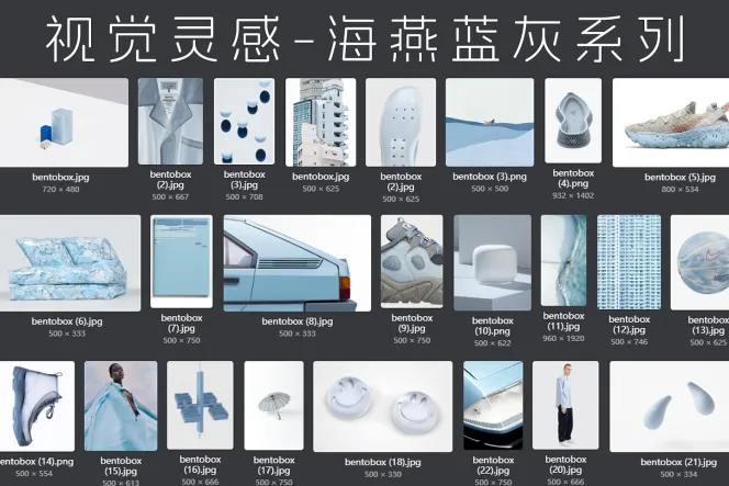 68 张视觉灵感-海燕蓝灰系列