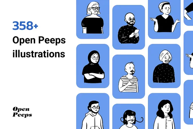 300+ Free OpenPeeps Illustrations for Creatives