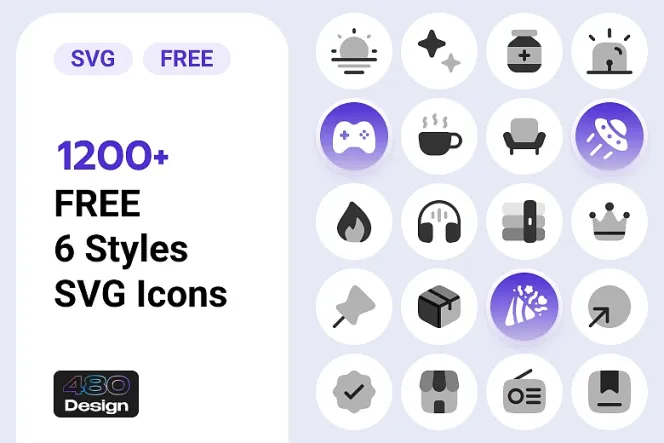 Solar Icons: 1,200+ Free SVG Icons in Six Distinct Styles