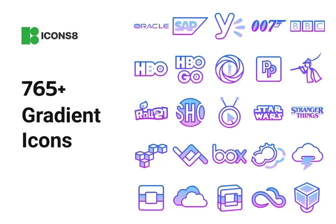Boost Your Web Design with 700+ Consistent Gradient Icons