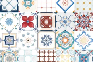 40款复古花砖纹样