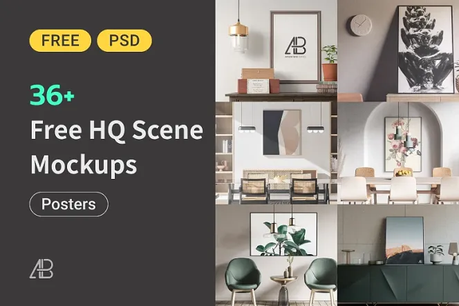 Get the Perfect Preview with 36 Free Poster Mockup