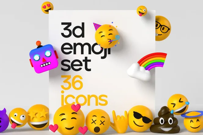 35+ 3D Emoji 插画