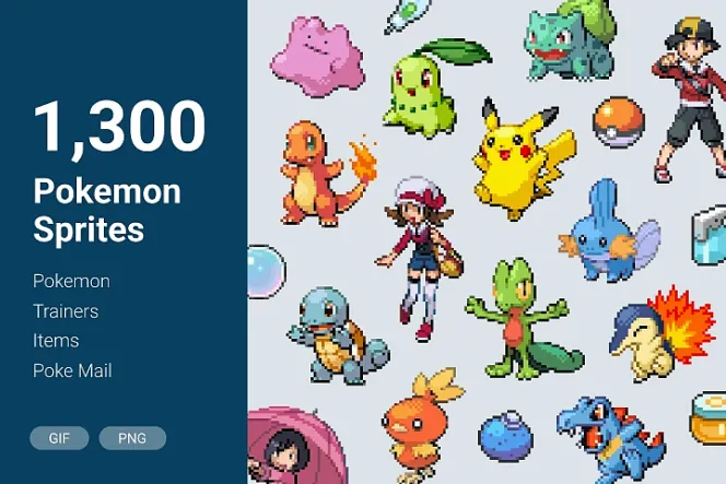 1300 Pokemon Pixel Sprites