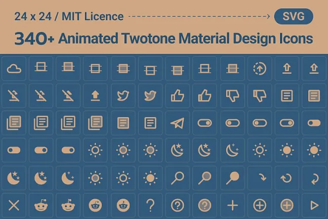 Make a Lasting Impression with 300+ Material Line Icons