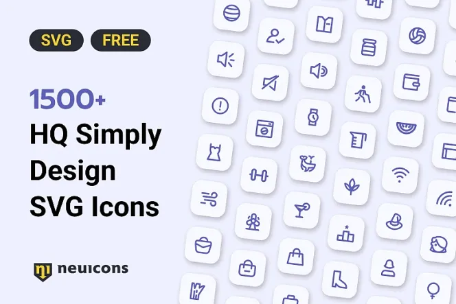 Free Neu Icon: 1500 Clean Style Icons for Commercial Use