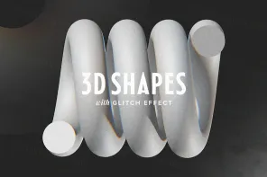 16 款复古颗粒感抽象立体形状 PNG 素材
