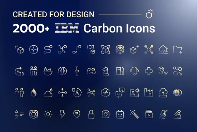 World-Class 2000+ IBM Carbon Icons for Next Design Projects