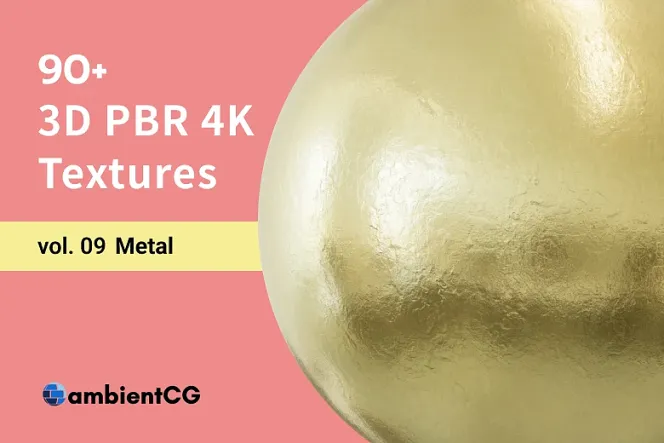 Metallic Magic: 90+ PBR Metal Textures for 3D Design