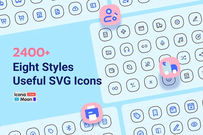 A Designer's Must-Have! 2,400+ IconaMoon Icons in 8 Styles